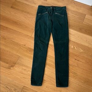 Juicy Couture Green Velvet Skinny Pants
